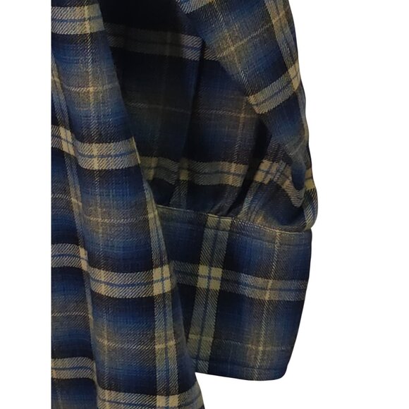 Vintage A. Sulka & Company Blue & Yellow Plaid Button-Up Shirt 15 1/2 Mens Class - Picture 10 of 10